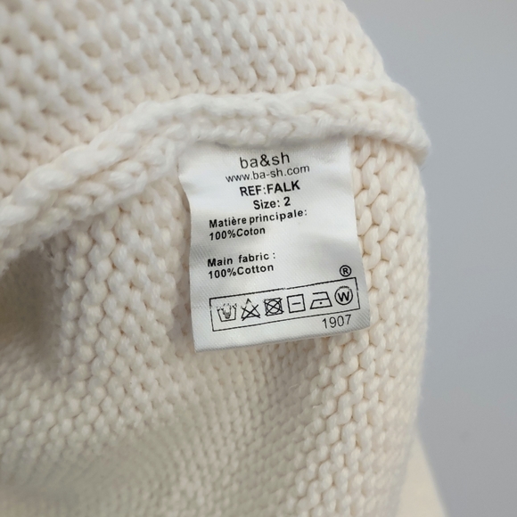 Ba&sh Ivory Cardigan Empire Waist Sweater size 2 - Picture 10 of 12